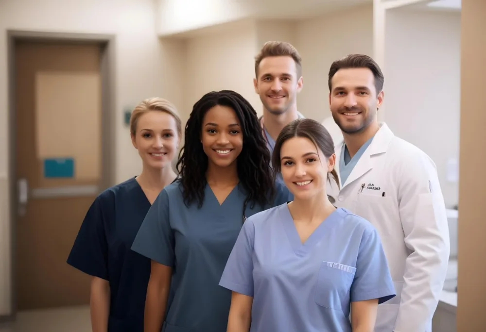 Five People Average Age 35 Average Race Caucasian Smiling