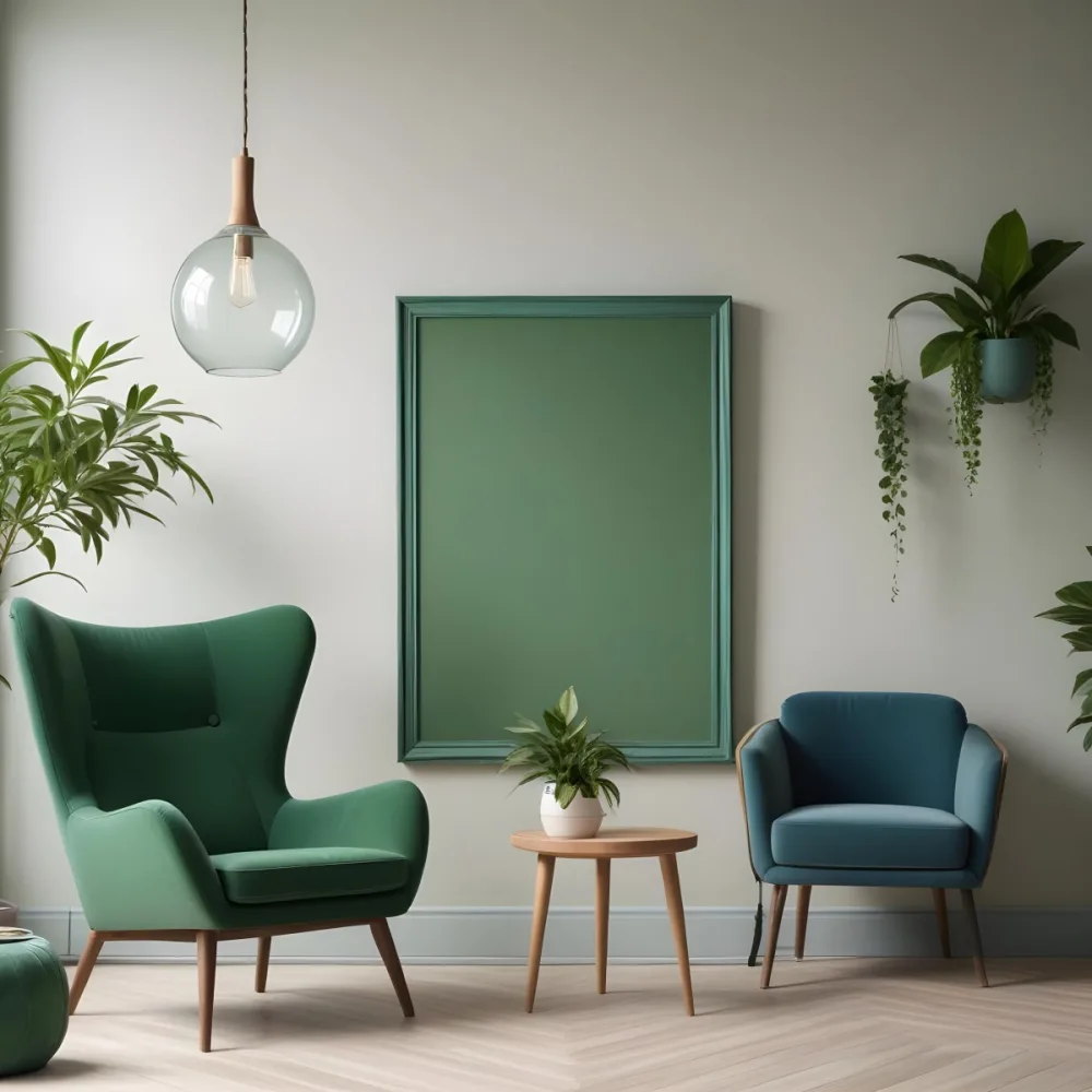 Minimal Soft Studio Light Photography A Green Armchair In