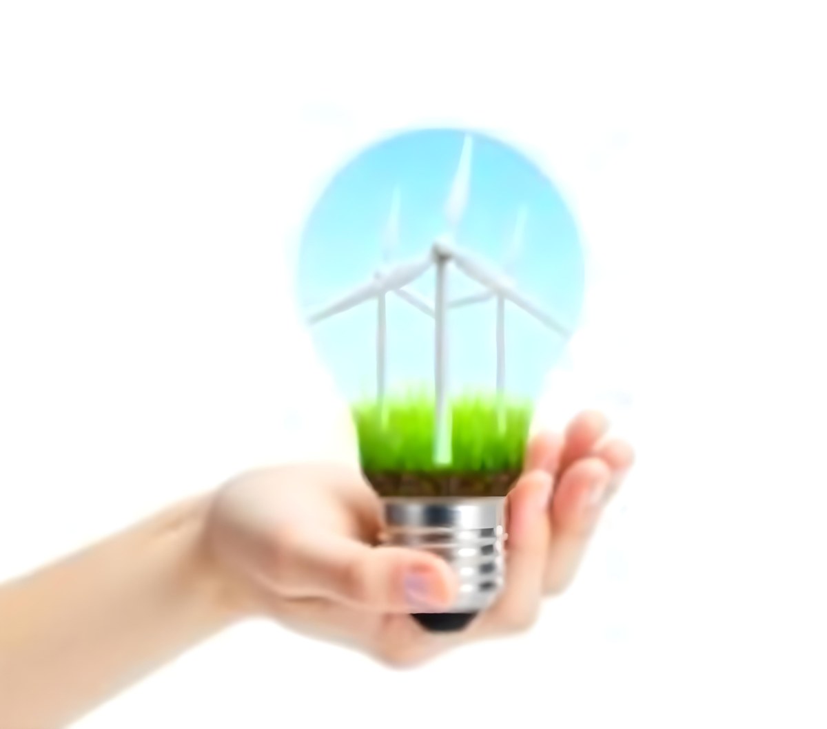 A Light Skinned Hand Holding A Light Bulb
