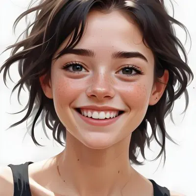 Digital Painting A Caucasian Girl