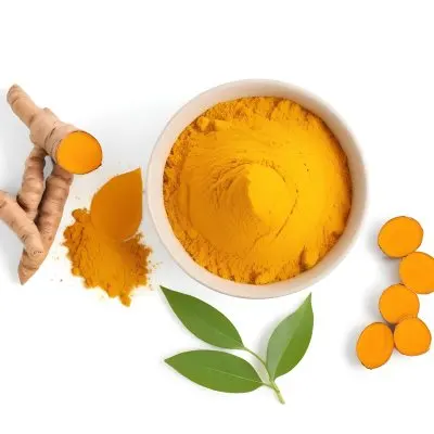 A Bowl Of Bright Yellow Turmeric Powder